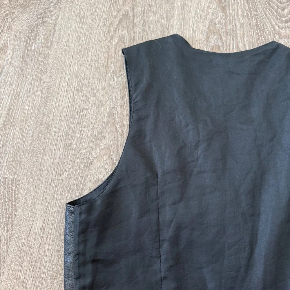 Wilson Black Leather Vest for Men